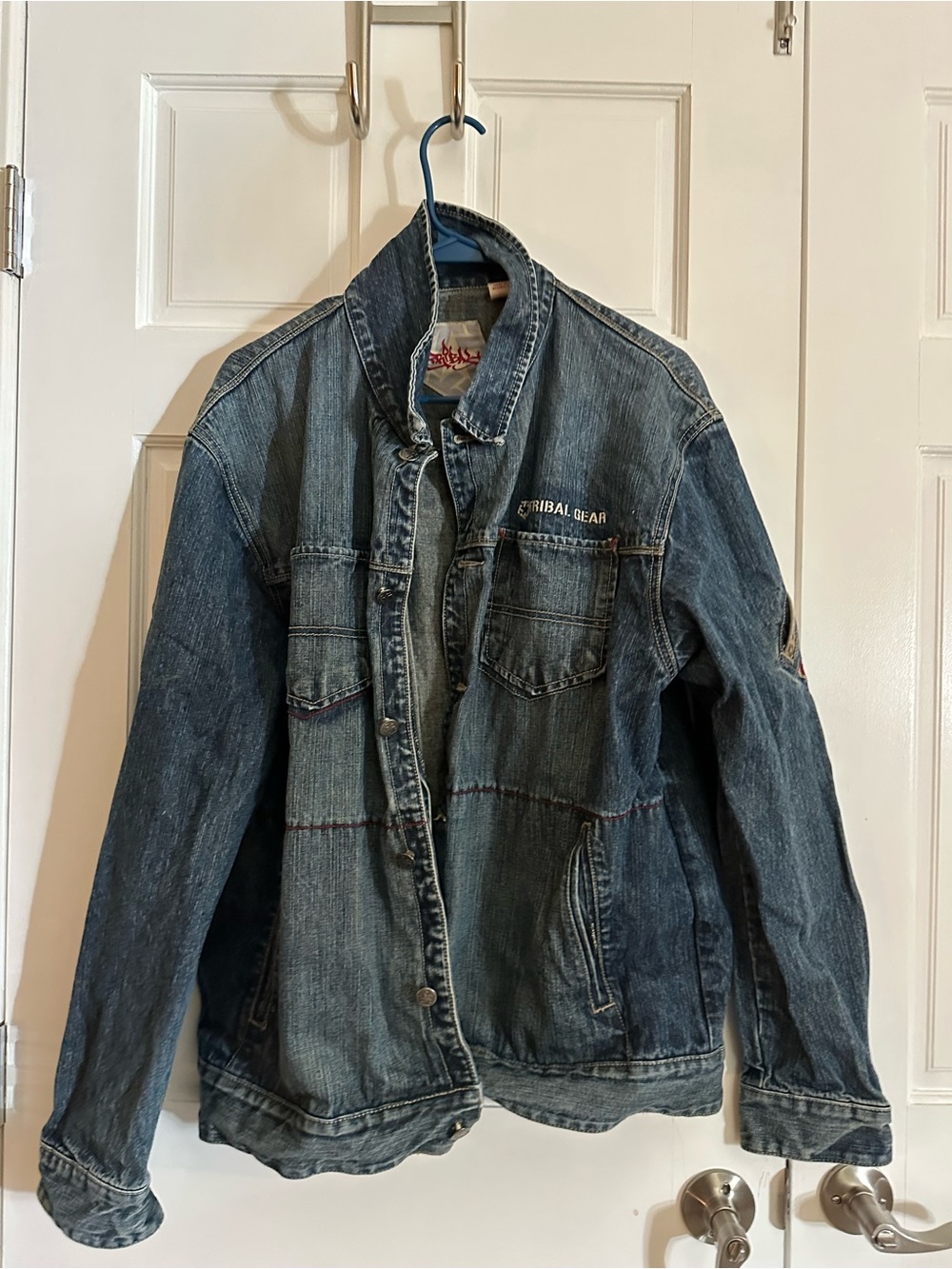 Tribal Men's Blue Denim Shirt Jacket